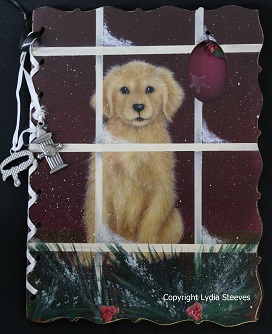 Waiting for Santa Puppy Acrylic e-Packet